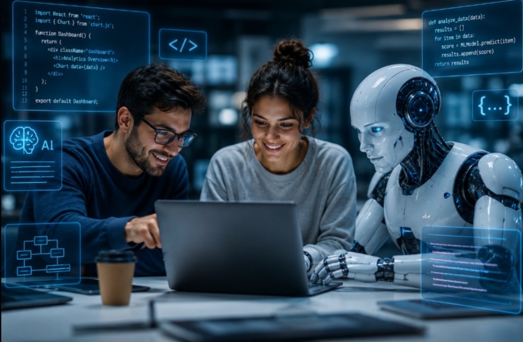 Student and AI assistant learning together